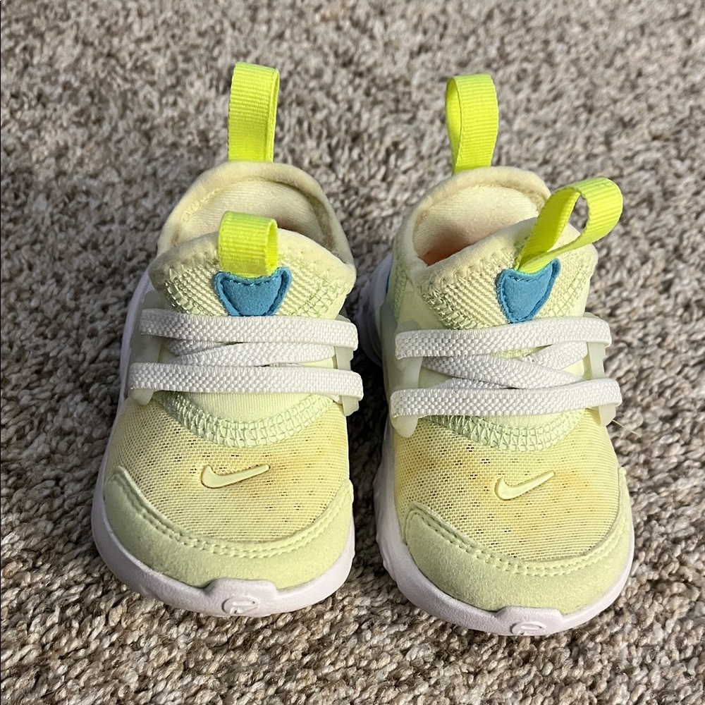 Nike Kids Lemon Yellow and Sky Blue Sneakers